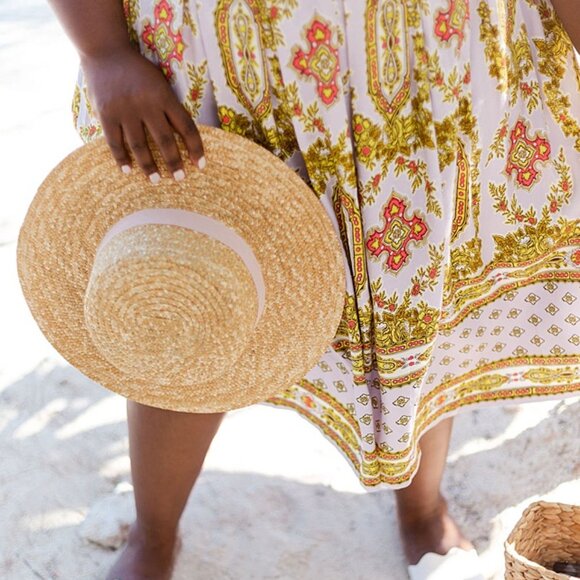 Anthropologie Echarpe scarf retro pleated pockets lavender midi skirt large - Picture 2 of 9